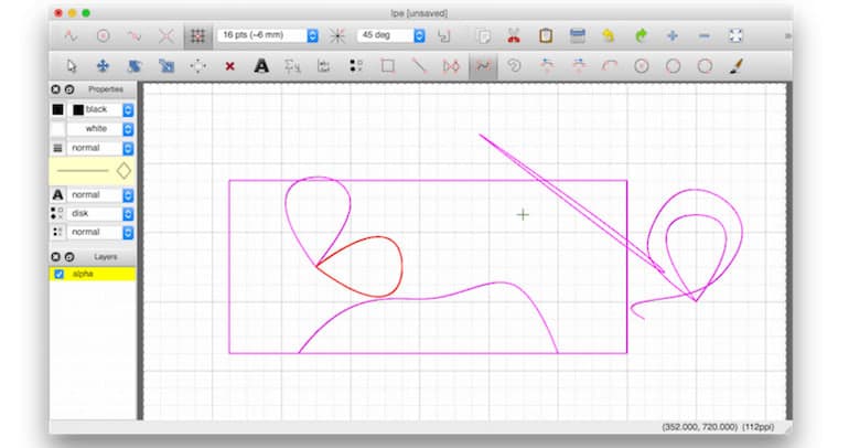 Ipe - vẽ hình xuất ra file eps và pdf có hỗ trợ gõ LaTeX